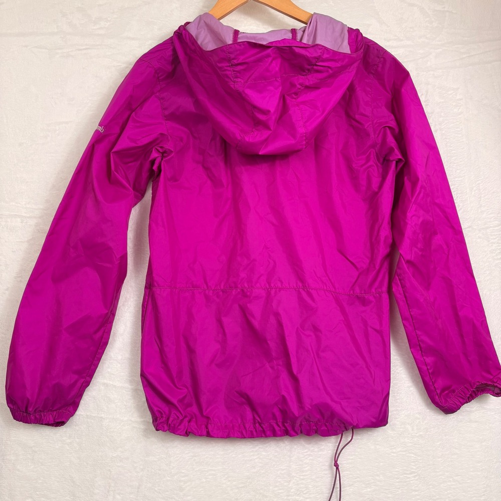 Columbia Womens Switchback II Magenta Pink Hooded Windbreaker Jacket Small - Picture 4 of 5